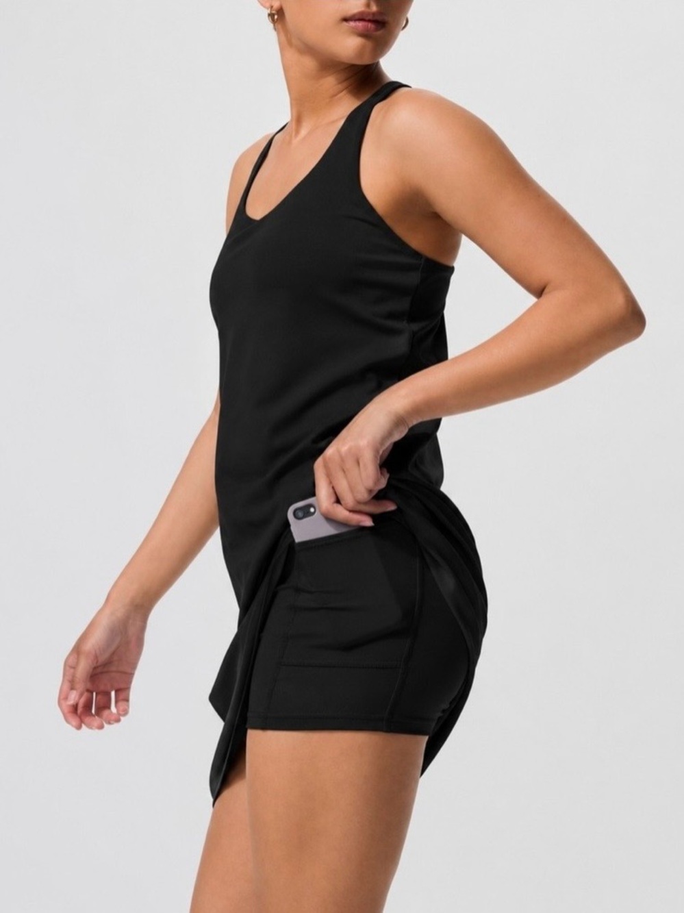 UNIQLO AIRism Soft Mini Bra Dress Black L NWT Built In Shorts